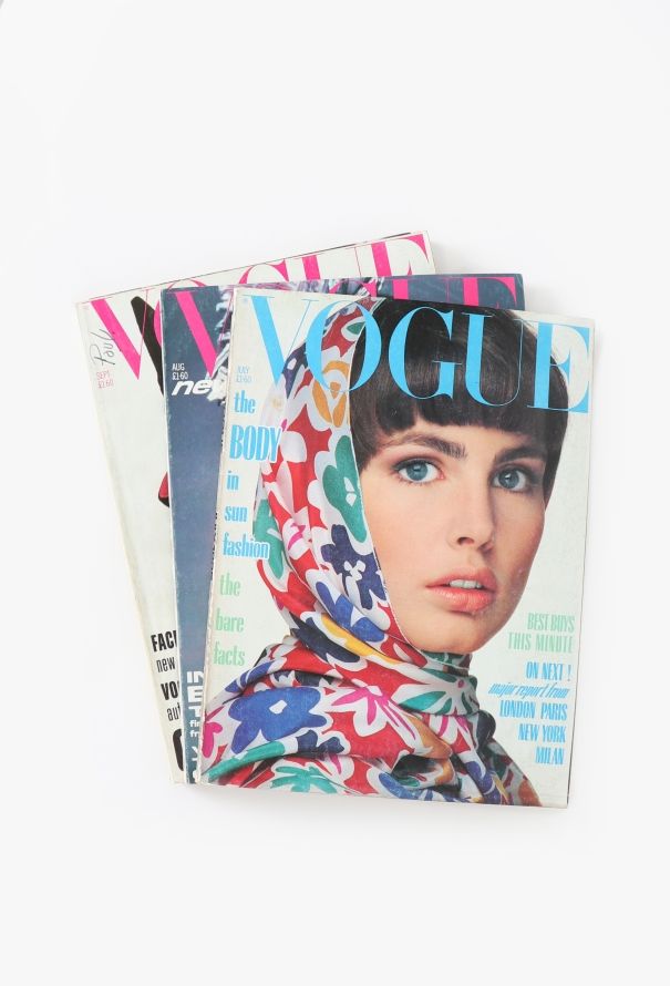 VOGUE UK 1985 Demarchelier Cover Issue Trio - 1