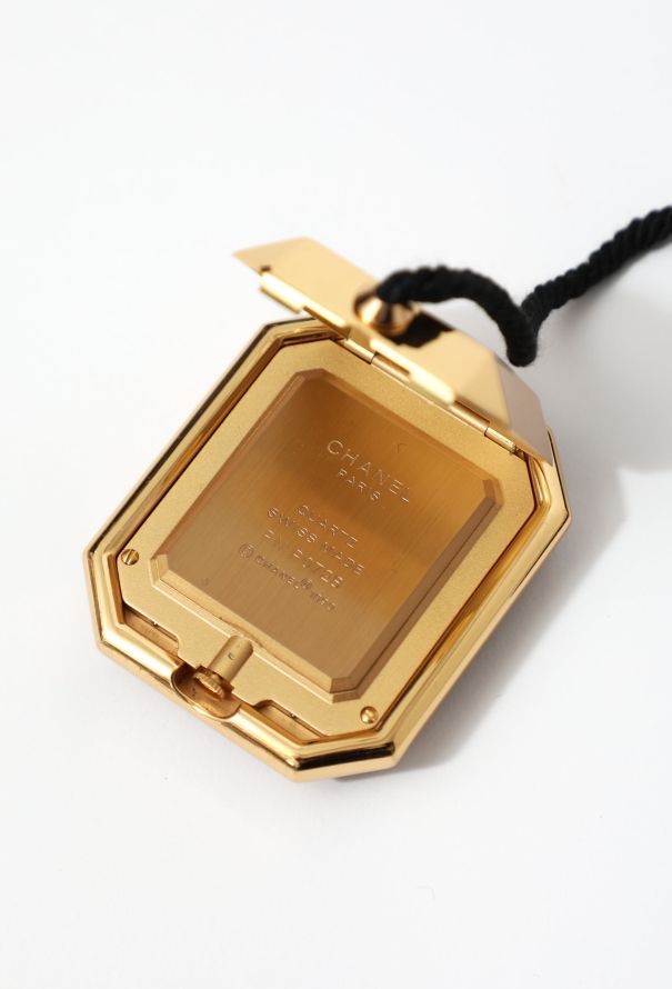 Chanel 1990 Goldtone Quartz Tassel Pocket Watch - 3