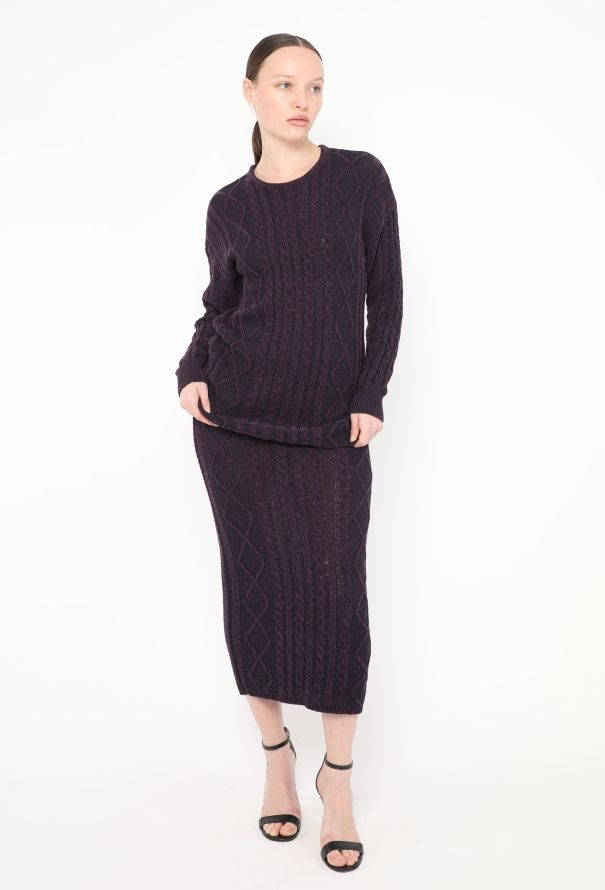 Gianni Versace F/W 1993 Cable-Knit Chenille Ensemble - 4