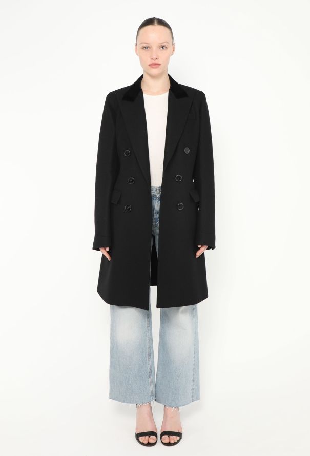 Hermès Cashmere Velvet Collar Coat - 2