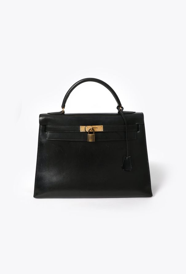 Hermès Vintage Black Box Kelly Sellier 32 - 1