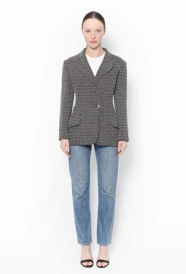 Chanel S/S 1998 Bicolor Embroidered Jacket - 4