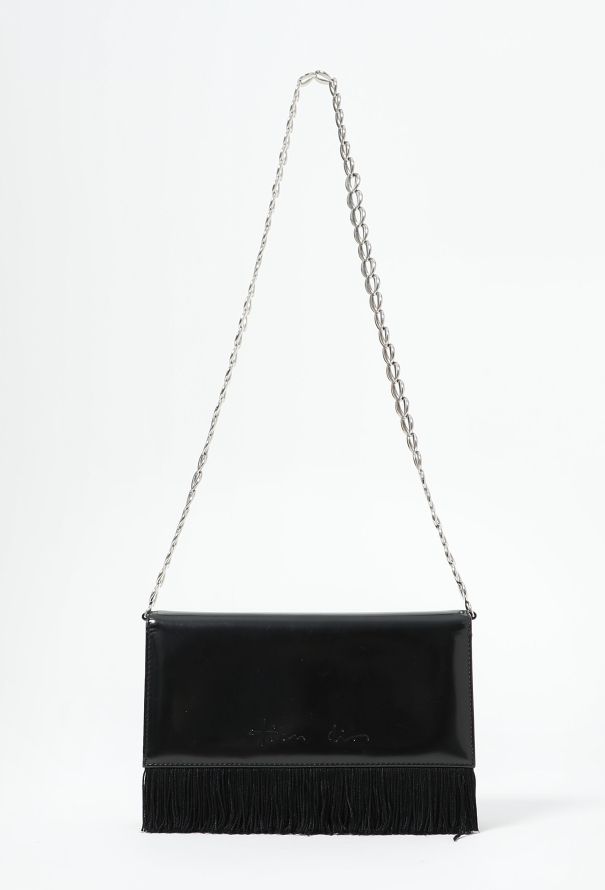 Dior 1997 Patent Fringed Chainlink Bag - 1