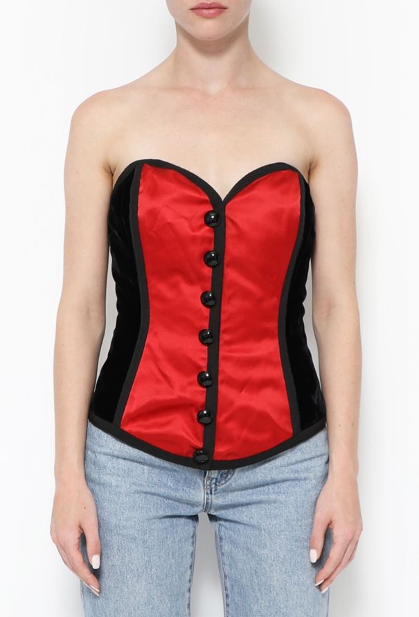 Saint Laurent COLLECTOR F/W 1988 Velvet Bustier - 1