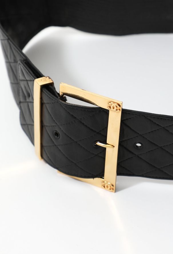 Chanel Quilted 'CC' Leather Belt - 4