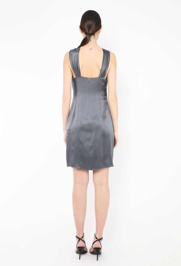 John Galliano Early 2000s Charmeuse Halter Dress - 5