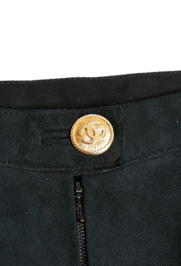 Chanel Vintage Mini Suede Skirt - 8