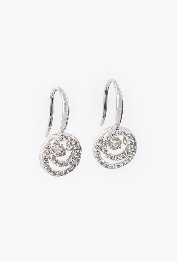 Modern Fine Jewelry 14K White Gold & Diamond Earrings - 5