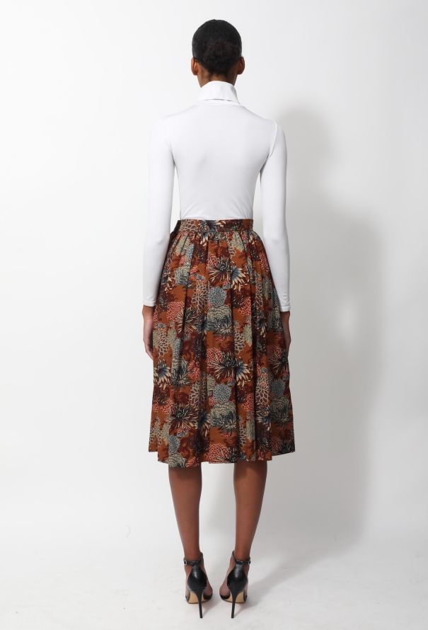 Saint Laurent 70s Floral Print Skirt - 4