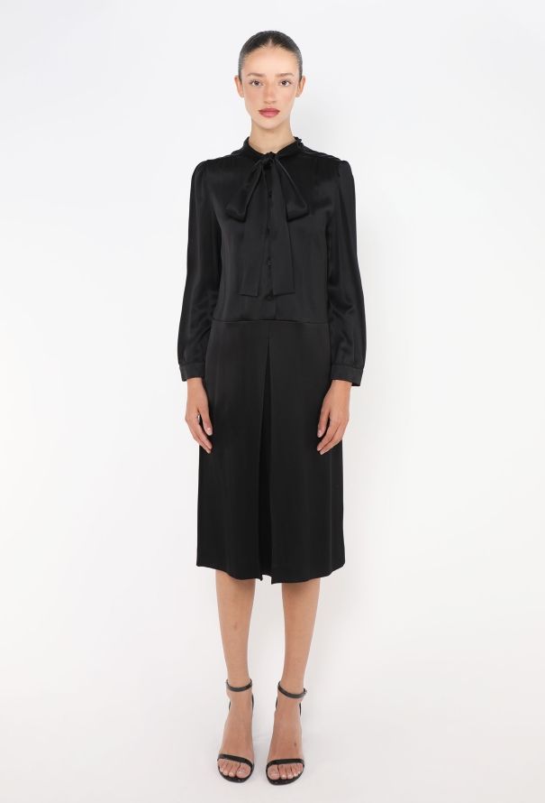 Prada F/W 2014 Charmeuse Lavallière Dress - 1