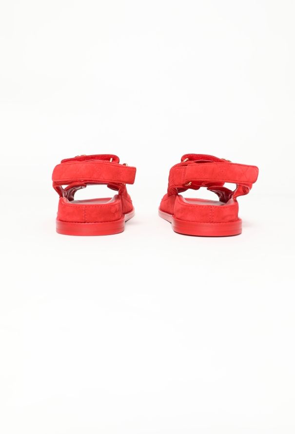 Chanel 2022 Suede 'CC' Dad Sandals - 5