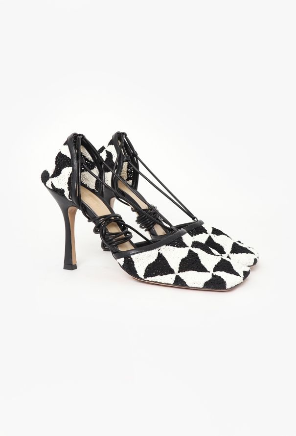 Bottega Veneta Resort 2022 Phantom Crochet Heels - 4