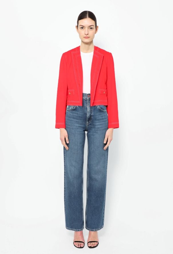 Céline Vintage Denim Triomphe Jacket - 3