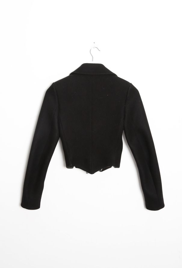 Alaïa Cinched Zip Wool Biker Jacket - 7