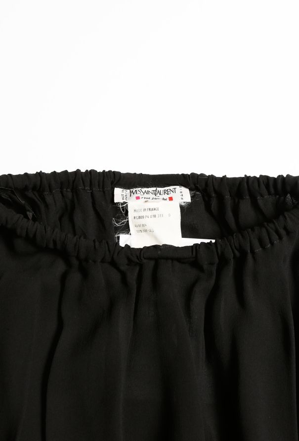 Saint Laurent Vintage Draped Silk Skirt - 5