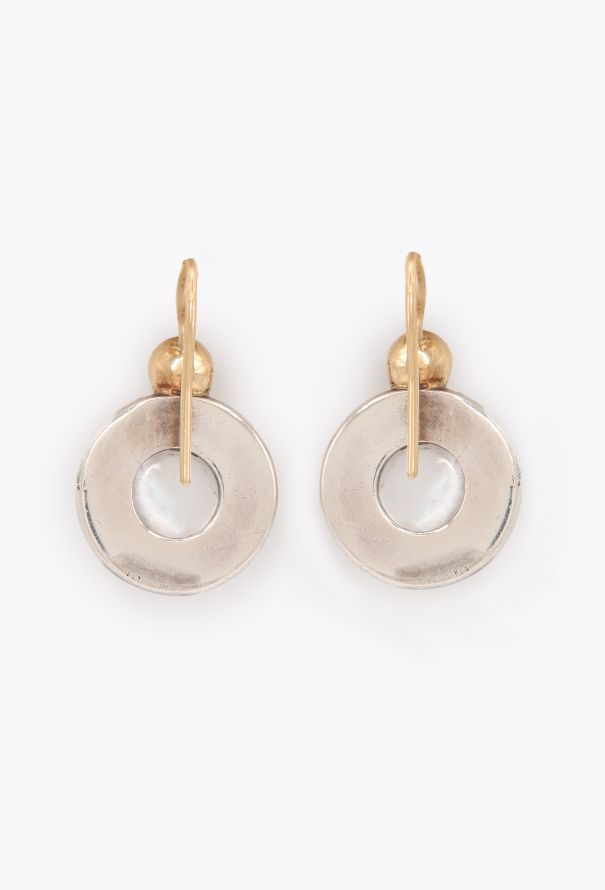 Vintage Fine Jewelry 18k Yellow Gold, Sapphire & Pearl Earrings - 7