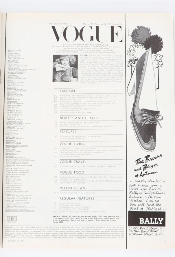 VOGUE UK October 1975 David Bailey Autumn Set - 6