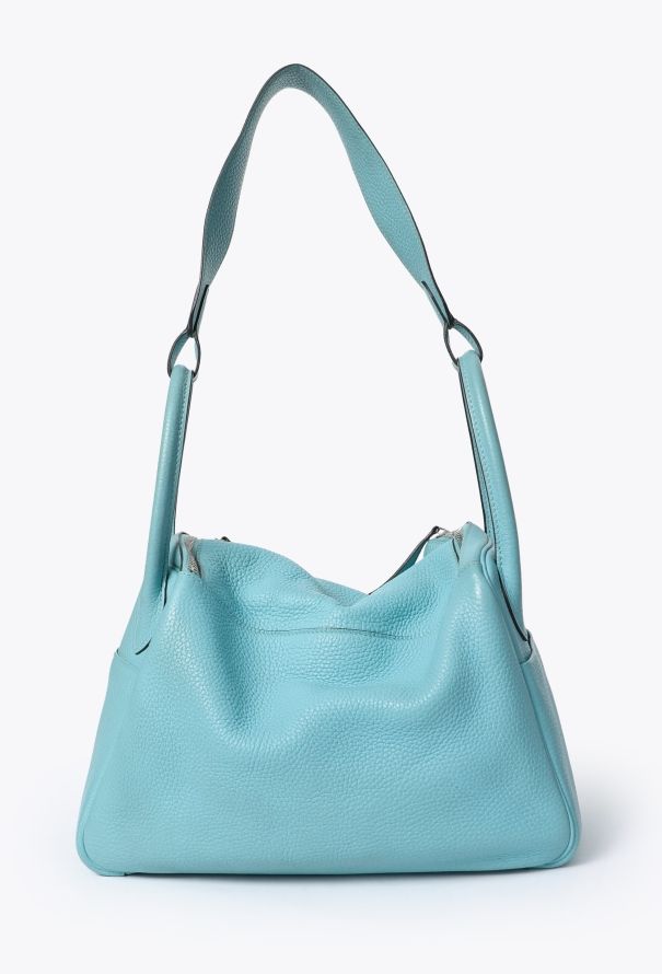 Hermès Lindy 30 Taurillon Clémence Bleu Atoll - 5