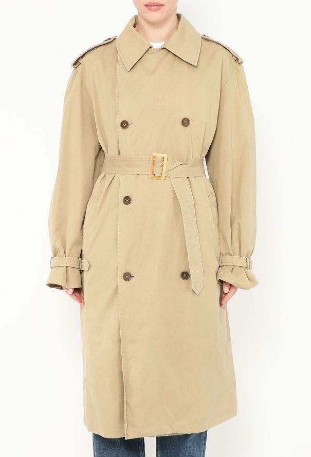 Saint Laurent Vintage Belted Gabardine Trench - 2
