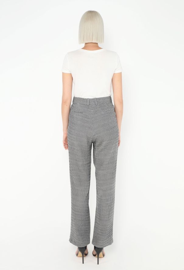 Céline Silk Houndstooth Trousers - 4