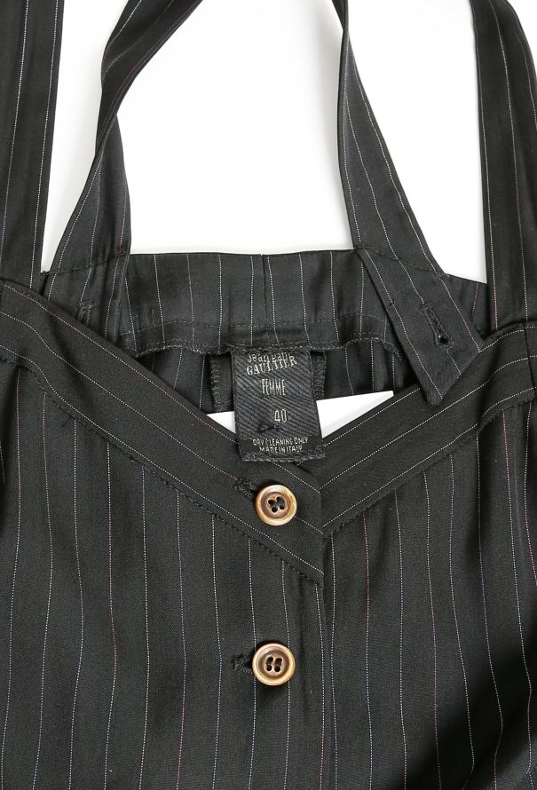 Jean Paul Gaultier Early 2000s Pinstripe Crêpe Jumpsuit - 5