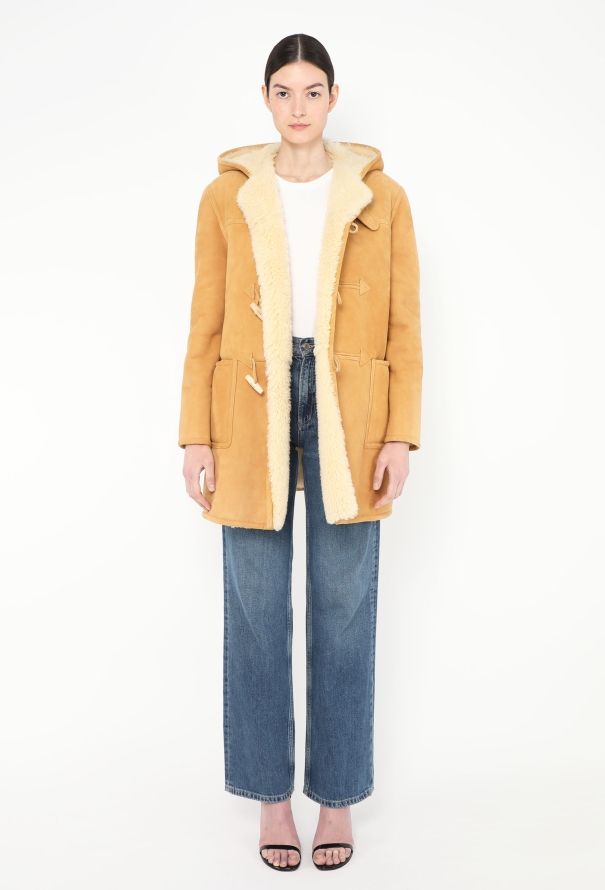 Céline 2019 Hooded Shearling-Lined Toggle Coat - 3
