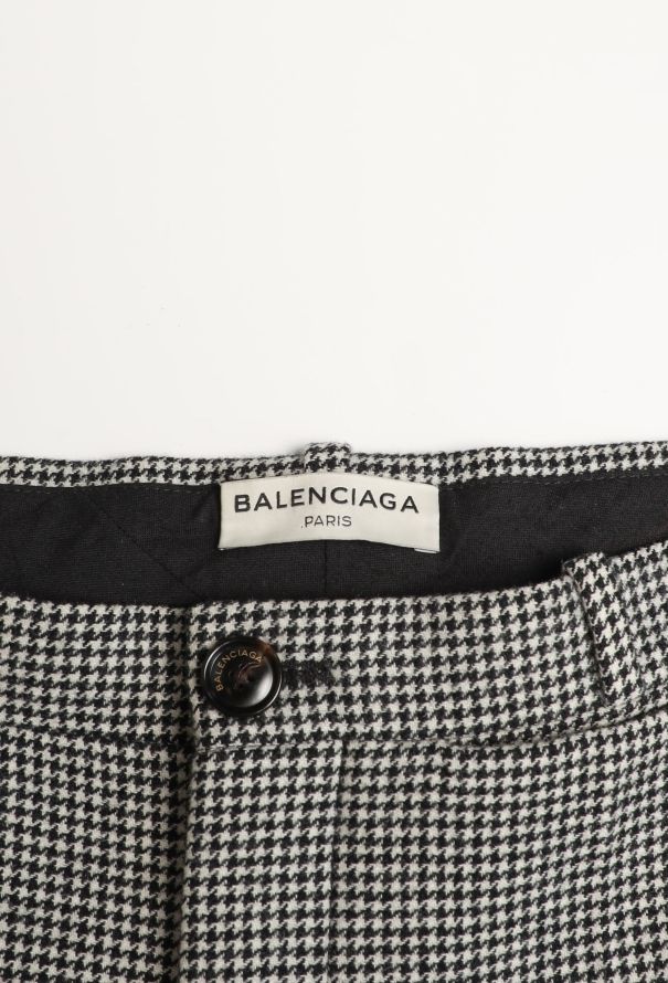 Balenciaga 2016 Cropped Houndstooth Trousers - 5