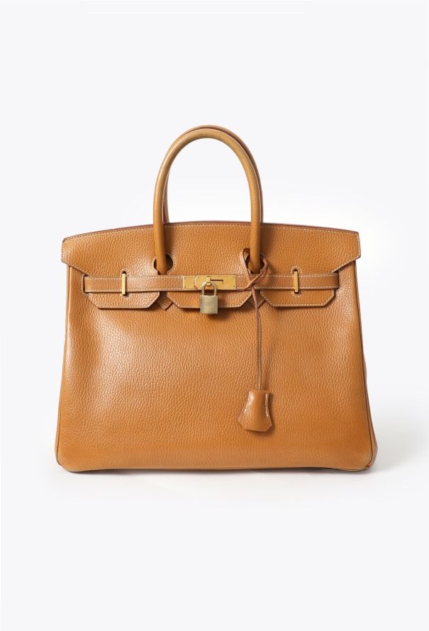 Hermès Beautifully Patinaed '90s Gold Birkin 35 - 1