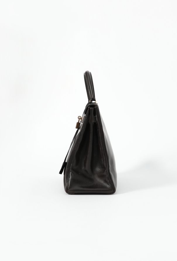 Hermès '70s Brown Box Kelly Retourné 35 - 6