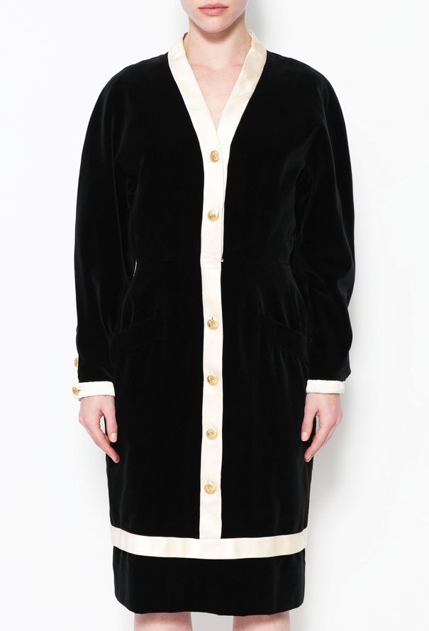 Chanel Timeless F/W 1986 Velvet 'CC' Dress - 3