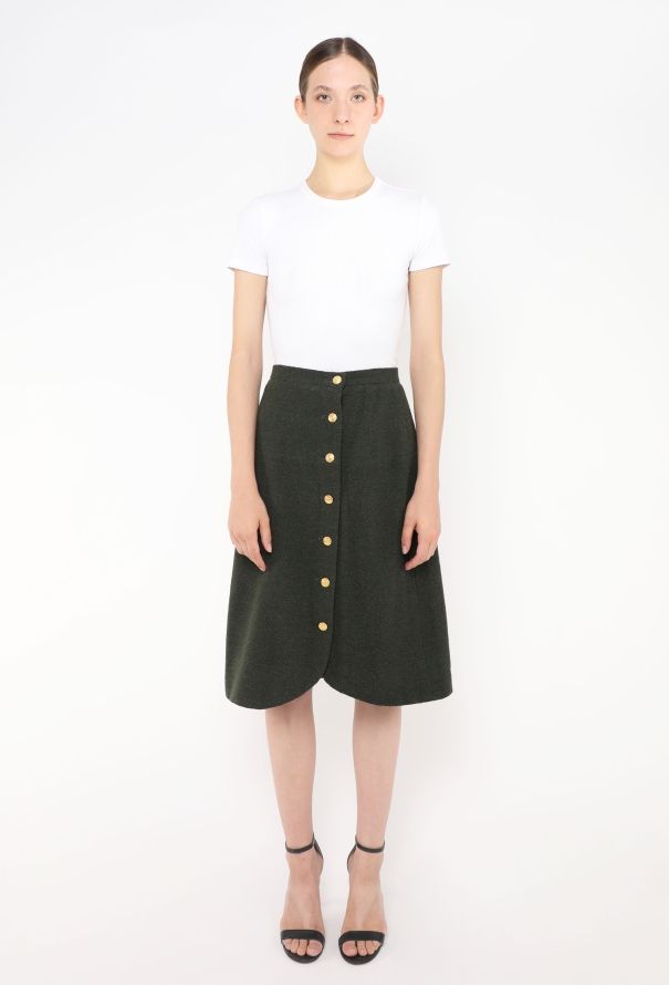 Chanel Late '80s Fur Trim Chevron Ensemble - 3