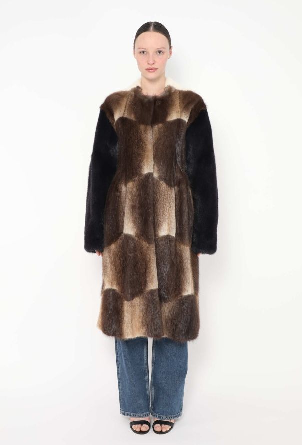 Céline F/W 2012 Colorblock Mink Fur Coat - 6