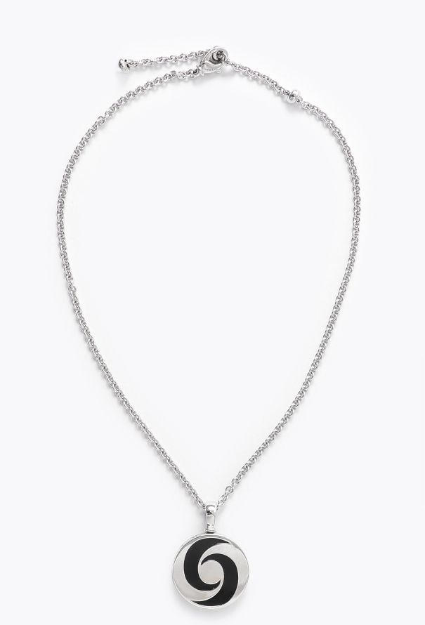 Bulgari 18k White Gold, Steel & Onyx Optical Illusion Necklace - 1