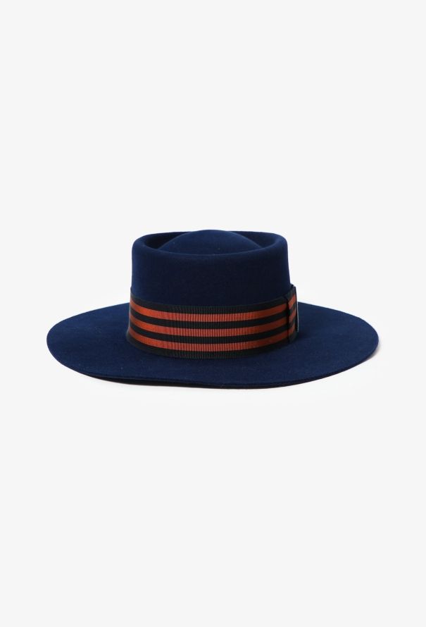 Hermès Felt Toile Ribbon Hat - 4