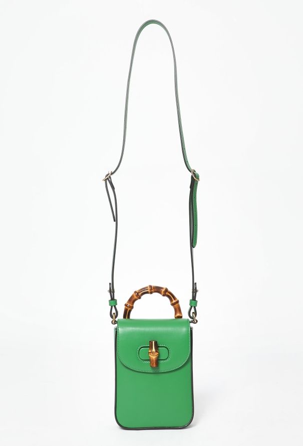 Gucci 2023 Green Bamboo Mini Crossbody Bag - 2