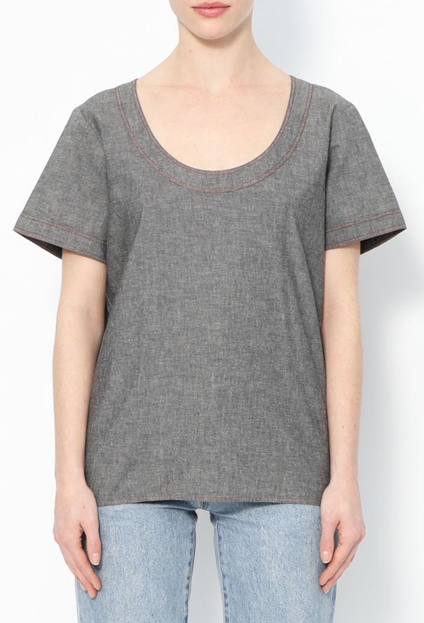 Saint Laurent Vintage Contrast Stitch Top - 1