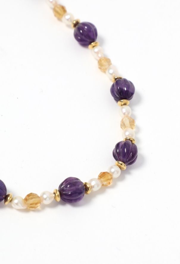 Amethyst Beaded Pearl Sautoir Purple - 2