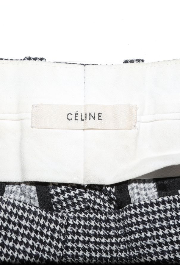 Céline Silk Houndstooth Trousers - 5