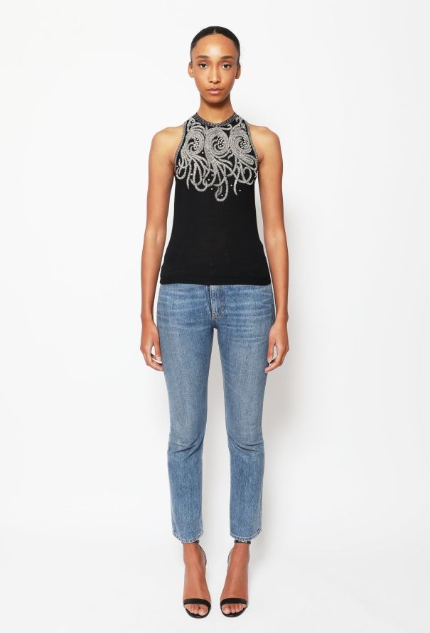 Balenciaga Embellished Cashmere Top - 2