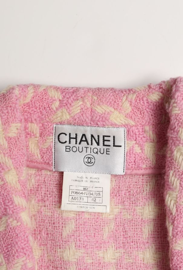 Chanel ICONIC S/S 1996 Pink Tweed Jacket seen on Margot Robbie - 11