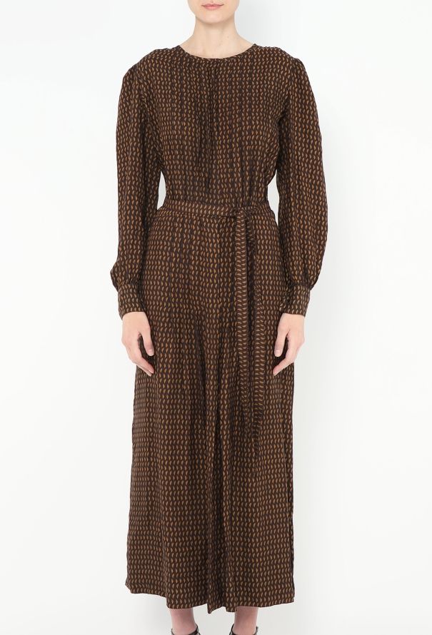 Lanvin Belted Printed Silk Dress - 3