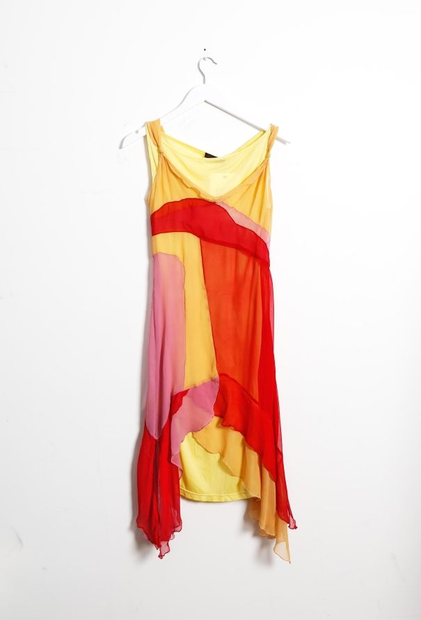 Alexander McQueen 90s Colorblock Dress - 5
