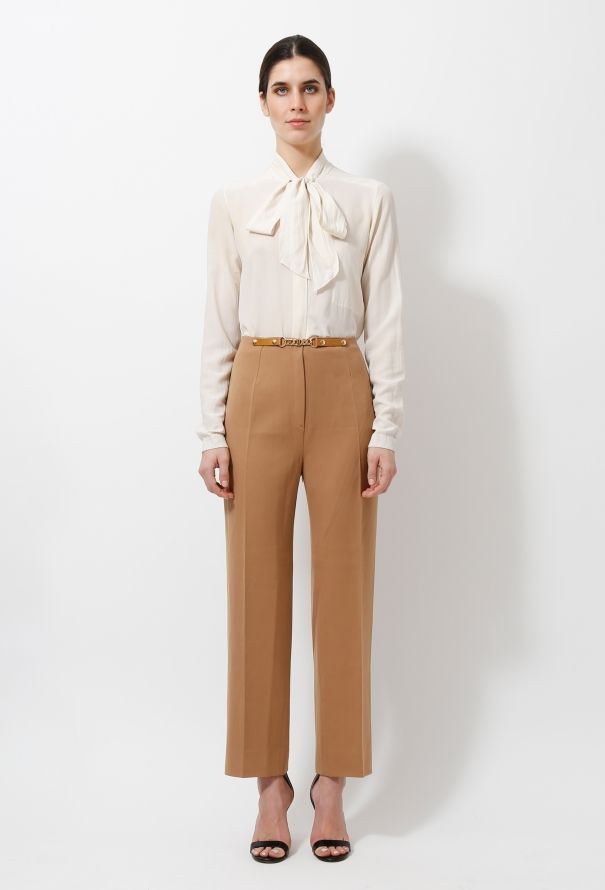 Céline 70s Chainlink Wool Trousers - 1