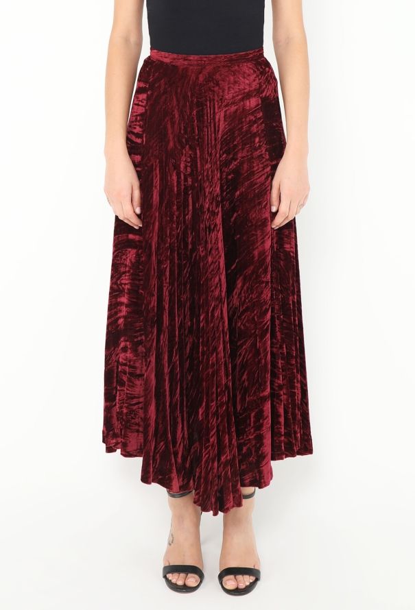 Saint Laurent F/W 1979 Crushed Velvet Skirt - 3