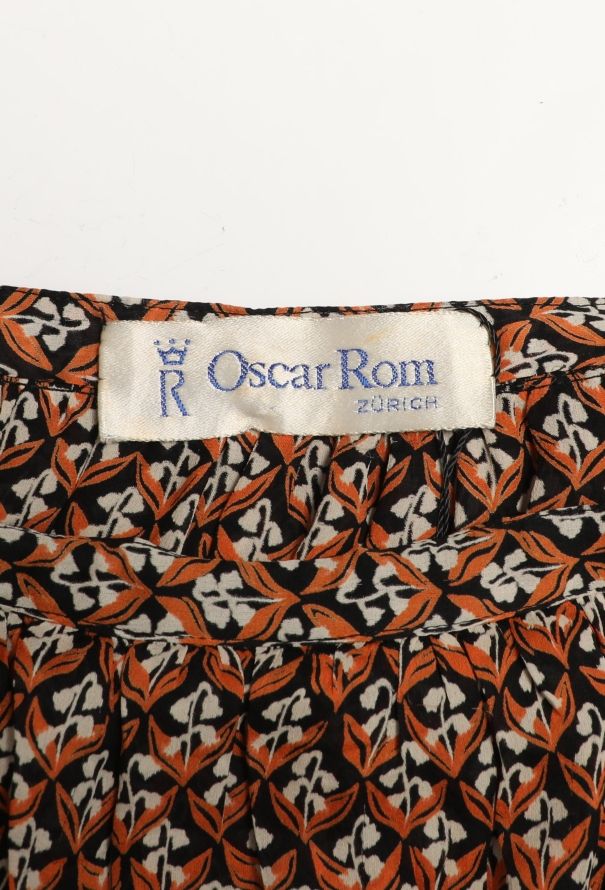 Exquisite Vintage Oscar Rom '70s Printed Maxi Skirt - 5