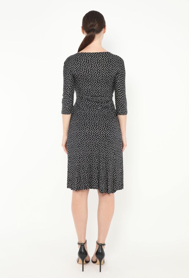 Dior Ruched Silk Polka Dot Dress - 4