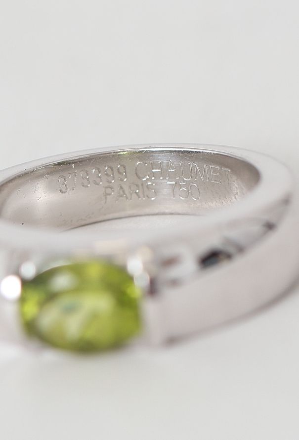 Chaumet 18K White Gold & Peridot Ring - 6