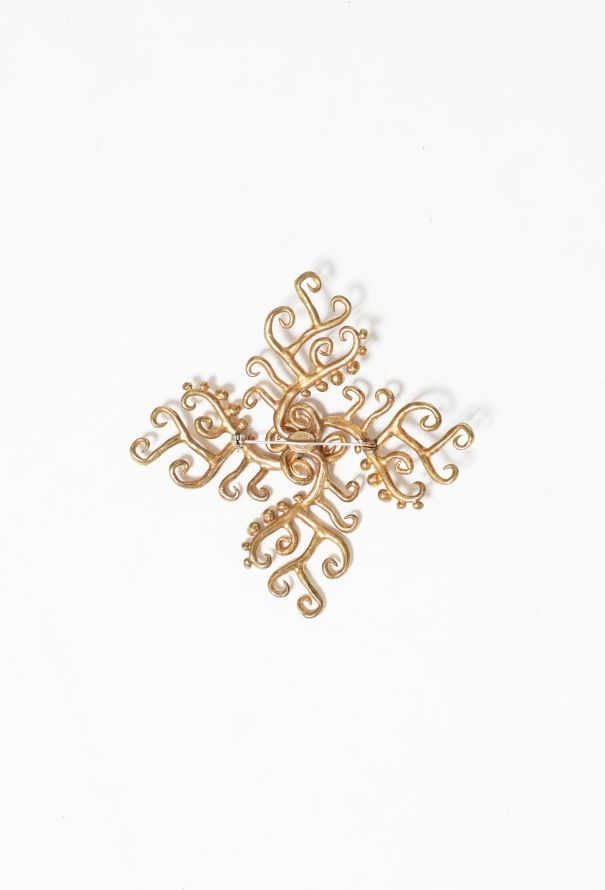 Vintage Fine Jewelry Van der Straetan Gilded Brooch - 4