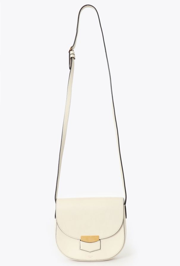 Céline White Small Trotteur Bag - 1