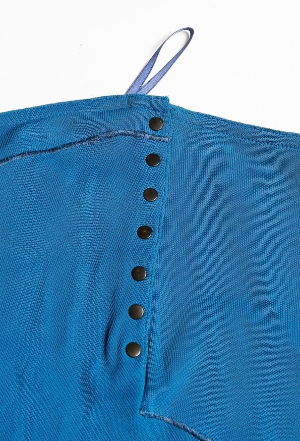 Alaïa 90s Cyan Top & Skirt Ensemble - 7